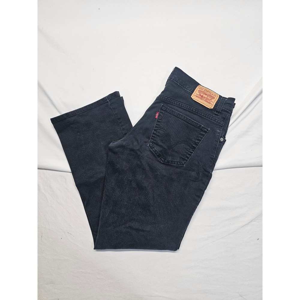 Levis 550 Relaxed Boot Cut Jeans Womens Black Denim Pants 33x29‎